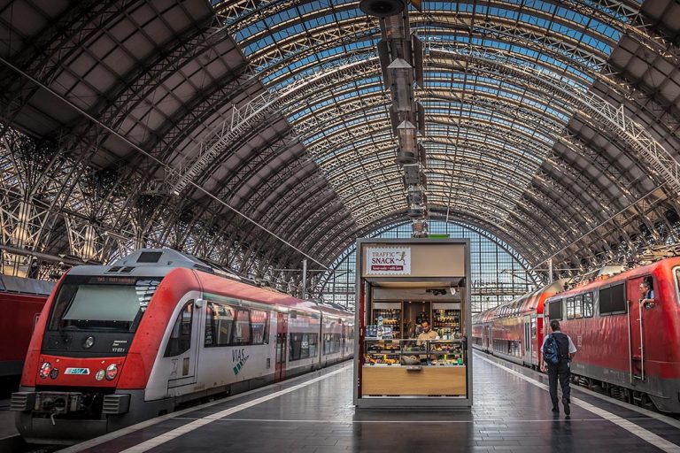 Entrepreneur in Frankfurt Train Station